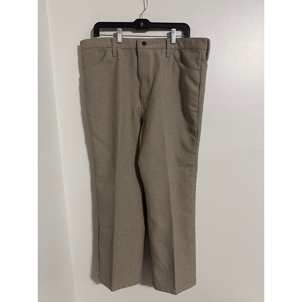 Vintage Wrangler Riata Mens 40x30 Heather Tan Straight Leg Dress Pants 82HT USA